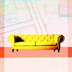 A stylized image of different types of furniture.