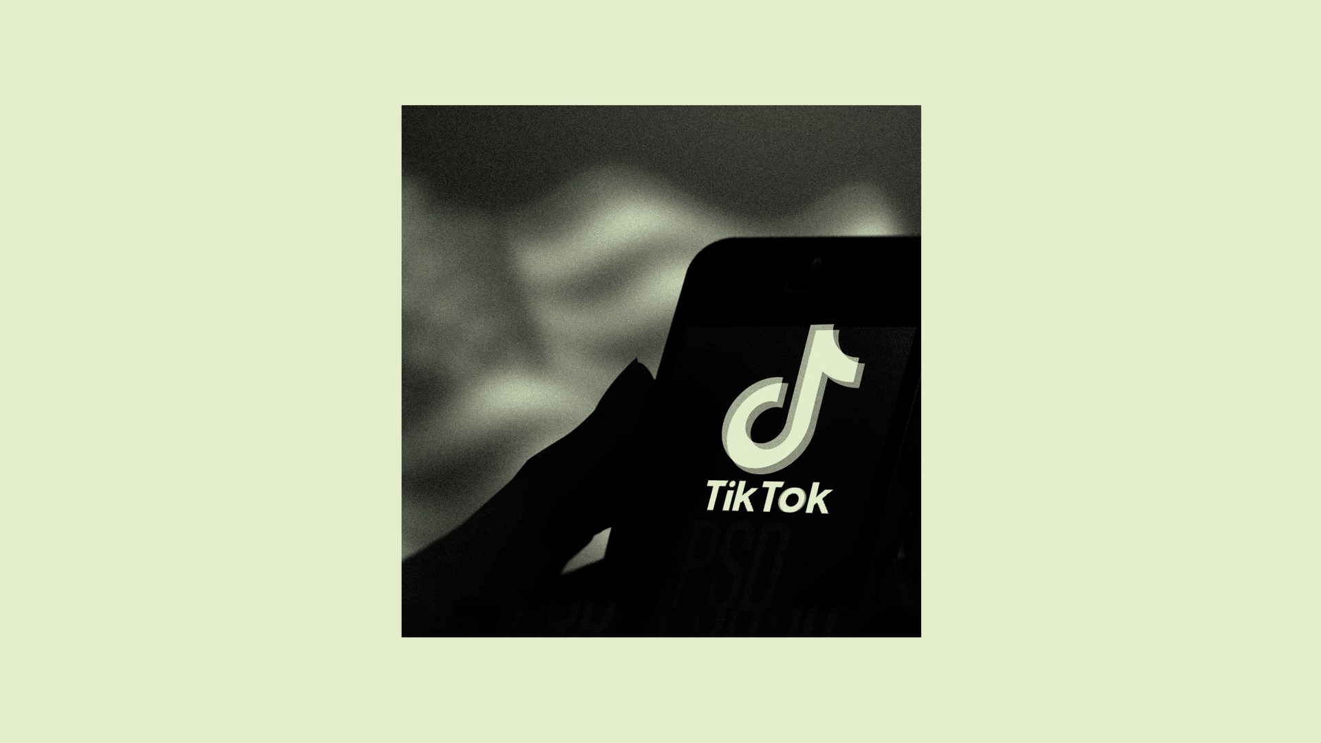 A person holding a phone with TikTok open in front of an American flag.