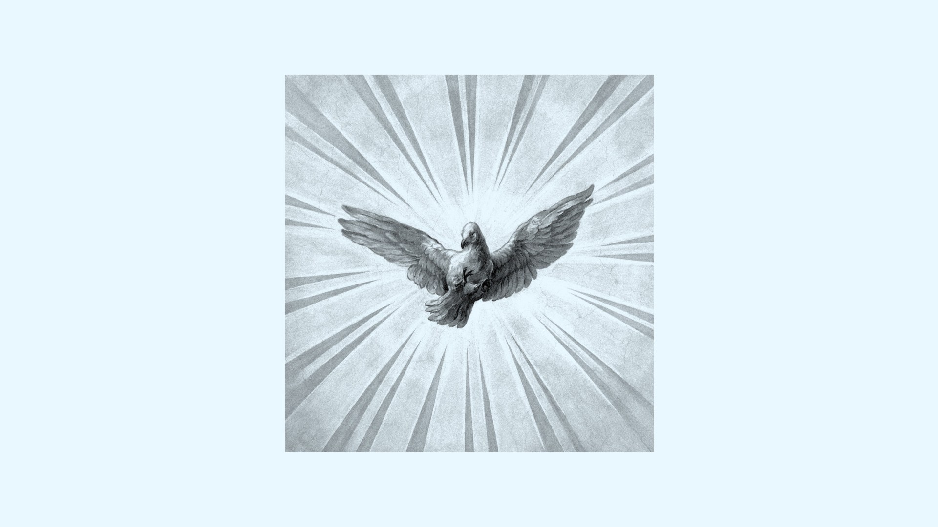 A dove symbolizing the Holy Spirit.